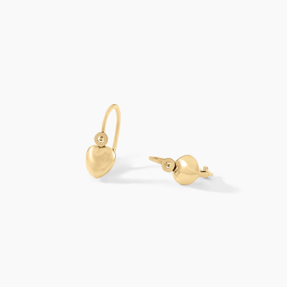 Boucles D'oreilles Pendantes France-marie Coeur Or Jaune - Pendantes Enfant | Marc Orian