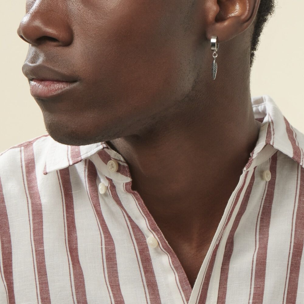Créole Unitaire Acier Blanc Gvennig - Piercings d'oreilles Homme | Marc Orian