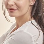 Boucles D'oreilles Puces Jabin Fleur Or Jaune Oxyde De Zirconium - Puces Famille | Marc Orian