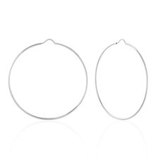 Créoles Dominae Or Blanc - Boucles d'oreilles Créoles Femme | Marc Orian