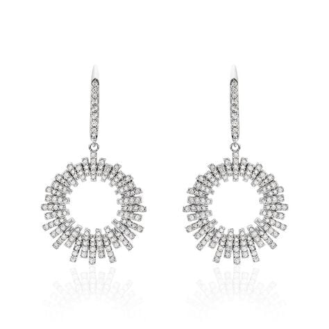 Cr&eacute;oles Doretta Argent Blanc Oxyde De Zirconium - Cr&eacute;oles Femme | Marc Orian