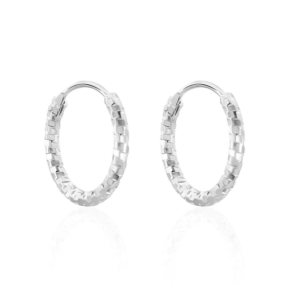 Créoles Argent Blanc Agathe - Créoles Femme | Marc Orian