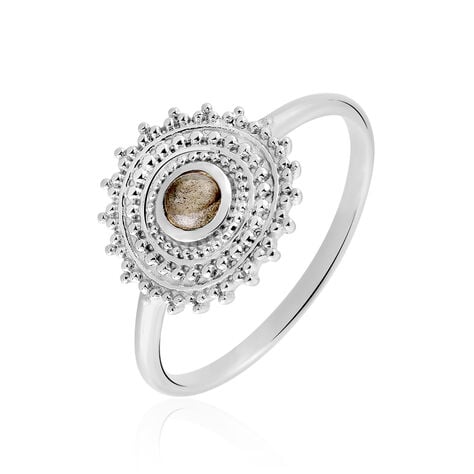 Bague Nyoko Argent Blanc Labradorite - Bijoux fantaisie Femme | Marc Orian