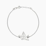 Bracelet Colombe Argent Blanc - Bracelets fantaisie Femme | Marc Orian