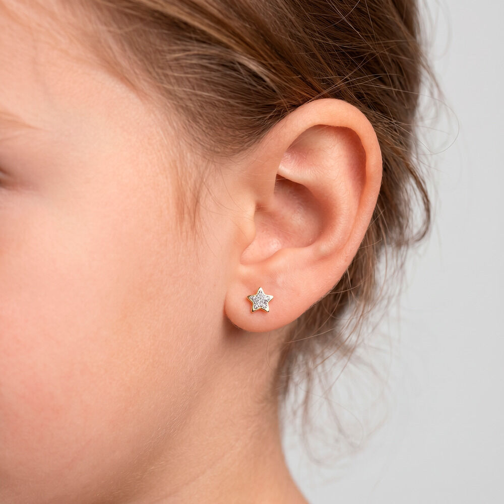 Boucles D'oreilles Puces Chirine Etoile Or Jaune - Puces Enfant | Marc Orian