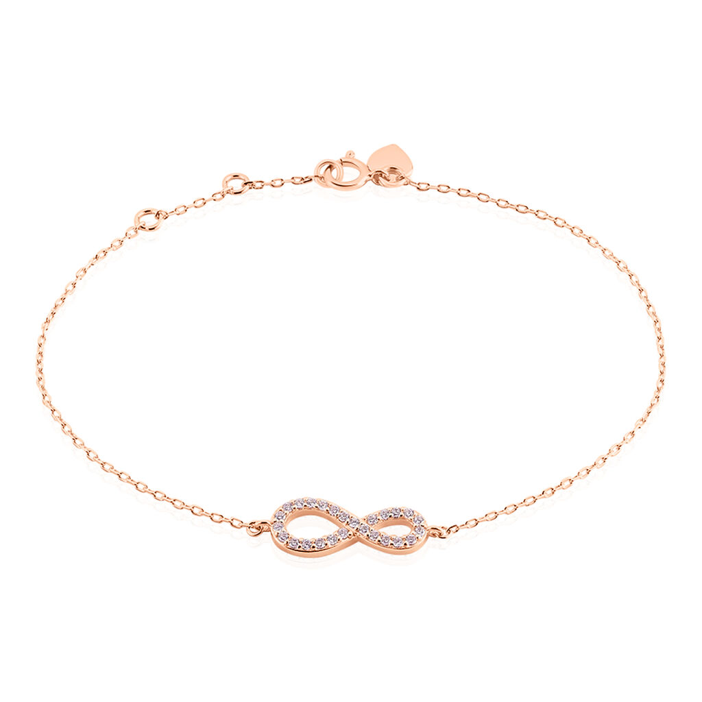 Bracelet Amita Argent Rose Oxyde De Zirconium - Bracelets chaînes Femme | Marc Orian