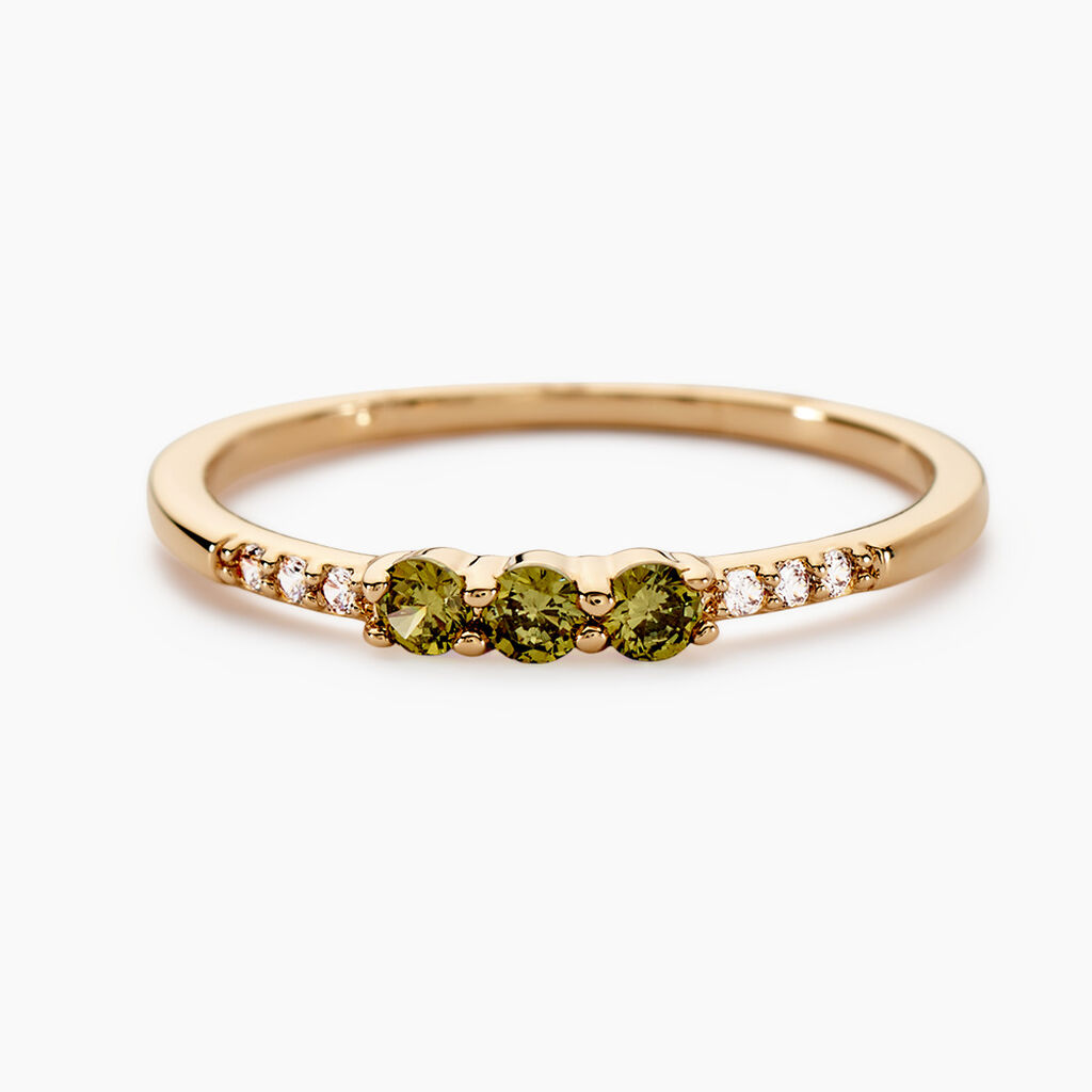 Bague Isaline Plaque Or Jaune Oxyde De Zirconium - Bijoux fantaisie Femme | Marc Orian