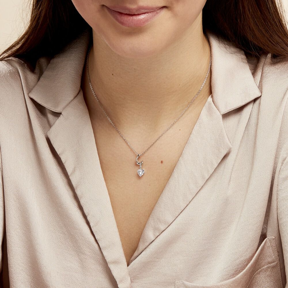 Collier Amayes Argent Blanc Oxyde De Zirconium - Colliers avec pierres Femme | Marc Orian