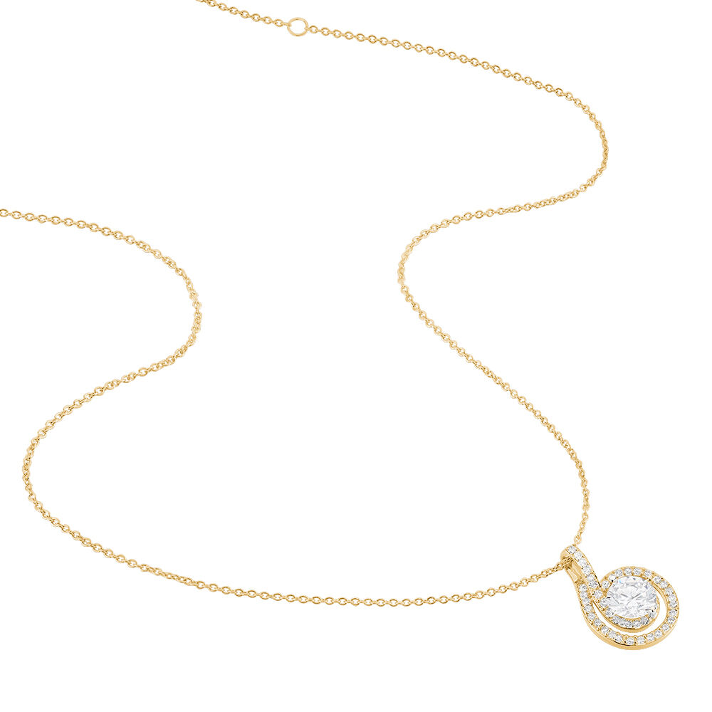 Collier Florentina Plaqu&eacute; Or Jaune Oxyde De Zirconium - Colliers avec pierres Femme | Marc Orian