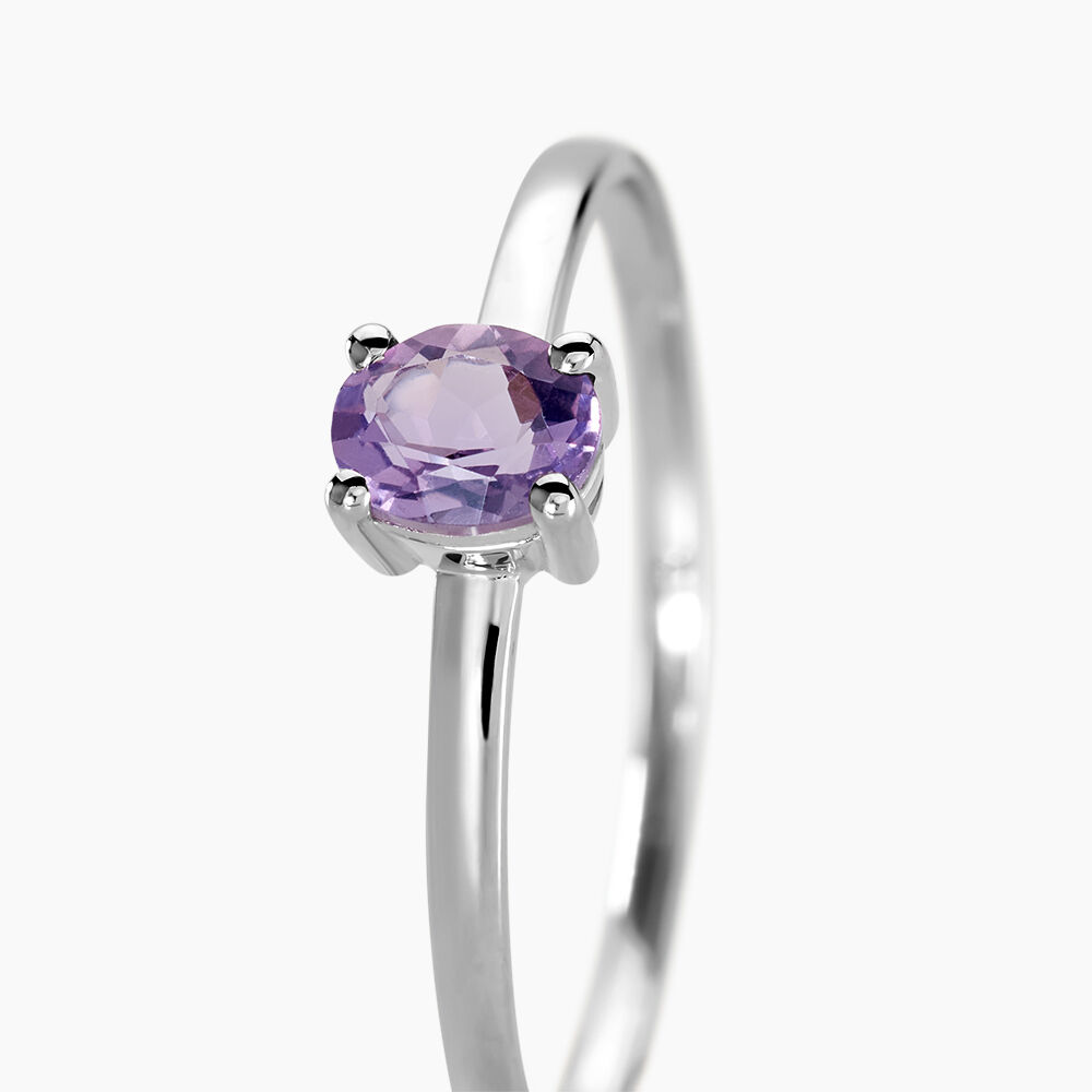 Bague Lily Or Blanc Amethyste - Bagues pierres fines Femme | Marc Orian