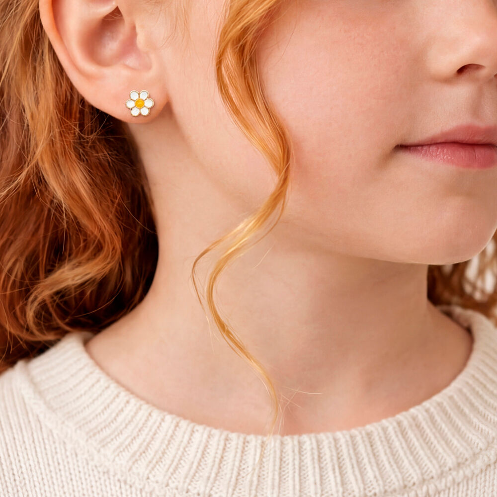 Boucles D'oreilles Puces Marigold Or Jaune - Puces Enfant | Marc Orian