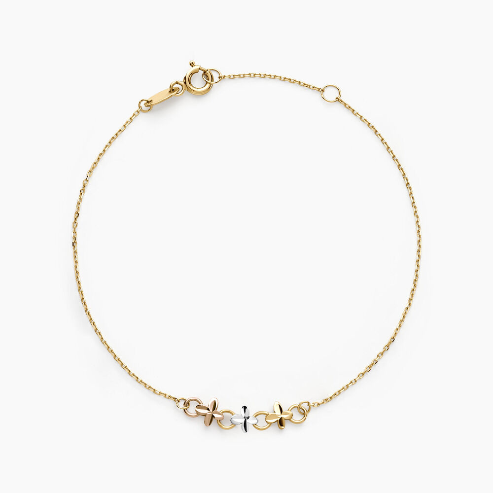 Bracelet Tricolore Or Jaune - Bracelets cha&icirc;nes Femme | Marc Orian