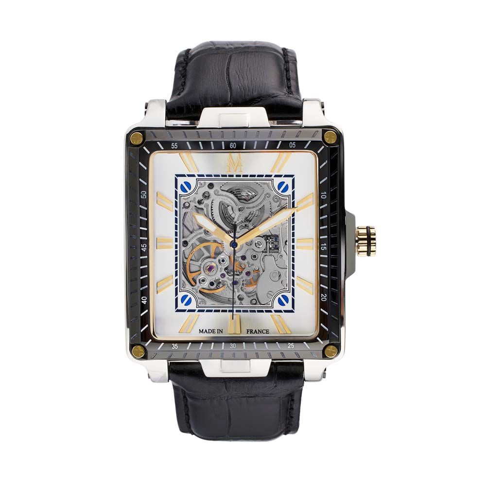 Montre Montignac Square Automatique Argenté - Montres automatiques Homme | Marc Orian