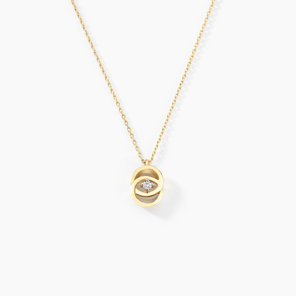 Pendentif Briitilia Or Jaune Diamant - Colliers avec pierres Femme | Marc Orian