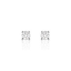 Boucles D'oreilles Puces Kate Or Blanc Diamant - Clous d'oreilles Femme | Marc Orian