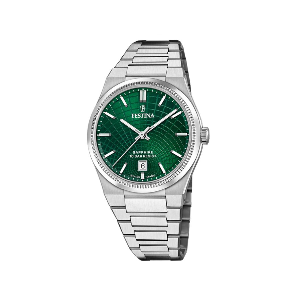 Montre Festina Swiss Made 40 Vert - Montres étanches Homme | Marc Orian