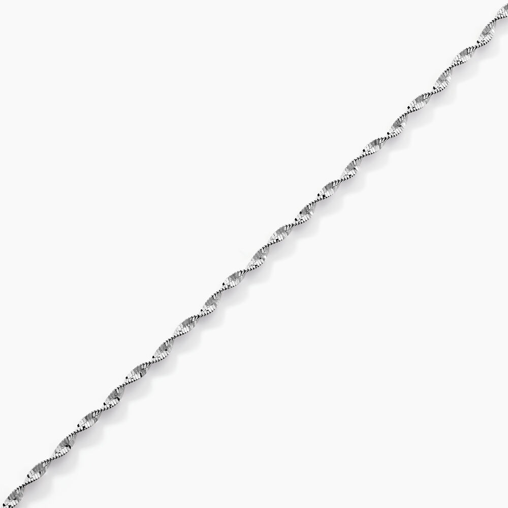 Bracelet Ciana Torsade Diamante Argent Blanc - Bracelets mailles Femme | Marc Orian