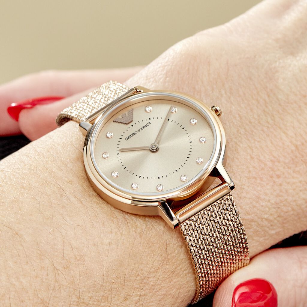 Montre Emporio Armani Rose - Montres classiques Femme | Marc Orian