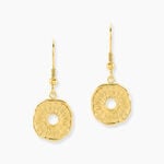 Boucles D'Oreilles Pendantes Goker Acier Jaune - Pendantes Femme | Marc Orian