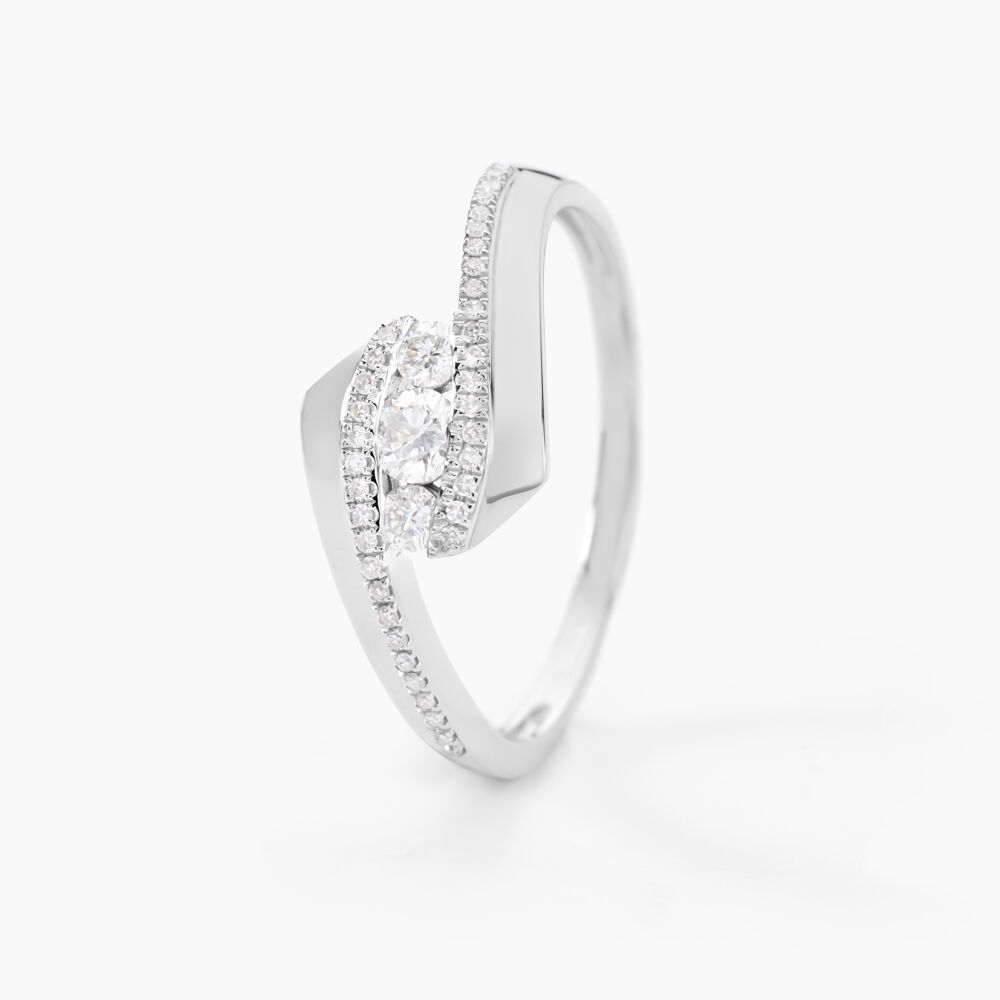 Bague Barbara Or Blanc Diamant - Bagues fiançailles Femme | Marc Orian