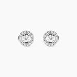Boucles D'oreilles Puces Star Or Blanc Oxyde De Zirconium - Puces Femme | Marc Orian