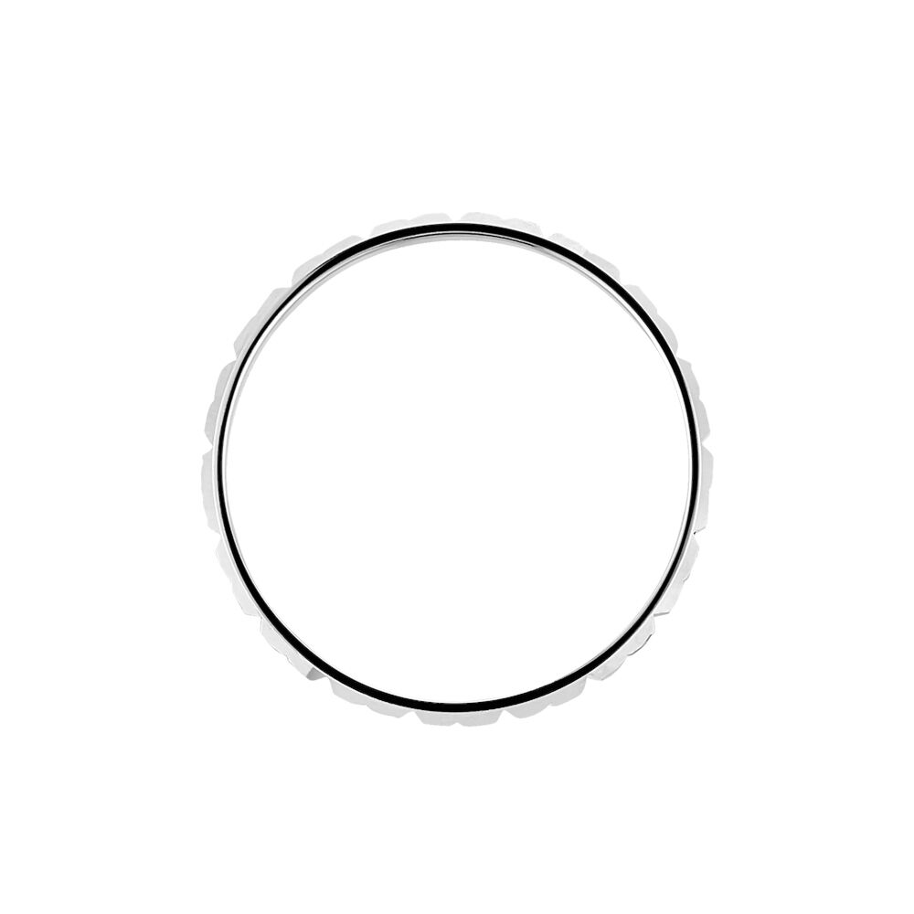 Alliance Marya Carree Diamantee Ruban Plat Or Blanc - Alliances duo Unisex | Marc Orian