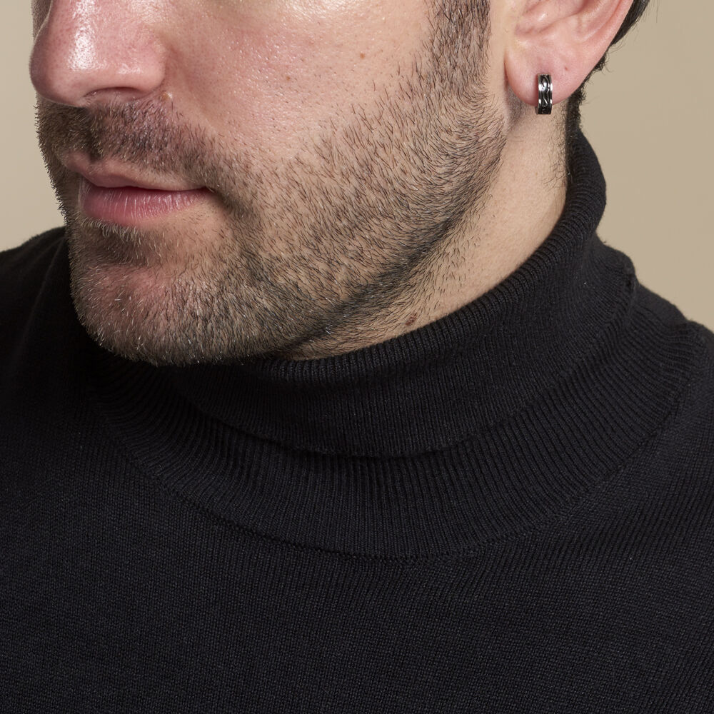 Créole Unitaire Altan Acier Blanc - Piercings d'oreilles Homme | Marc Orian
