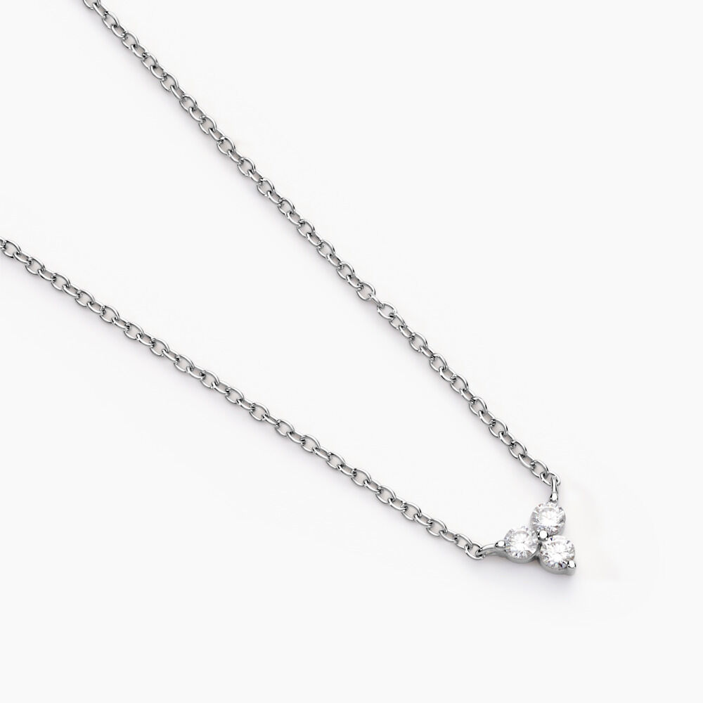 Collier Thylane Argent Blanc Oxyde De Zirconium - Colliers avec pierres Femme | Marc Orian