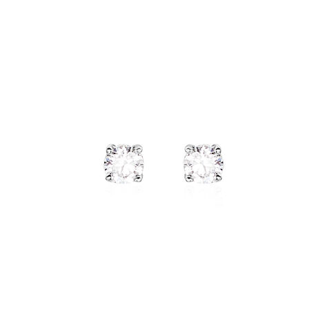Boucles D'oreilles Puces Victoria Or Blanc Diamant - Puces Femme | Marc Orian