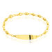 Bracelet Identité Evin Maille Grain De Cafe Or Jaune - Gourmettes Enfant | Marc Orian