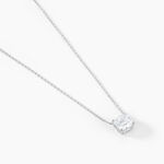 Collier Naziha Or Blanc Oxyde De Zirconium - Colliers avec pierres Femme | Marc Orian