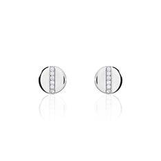Boucles D'oreilles Puces Alexane Argent Blanc Oxyde De Zirconium - Clous d'oreilles Femme | Marc Orian