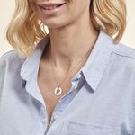 Pendentif Elio P Argent Blanc - Bijoux fantaisie Famille | Marc Orian