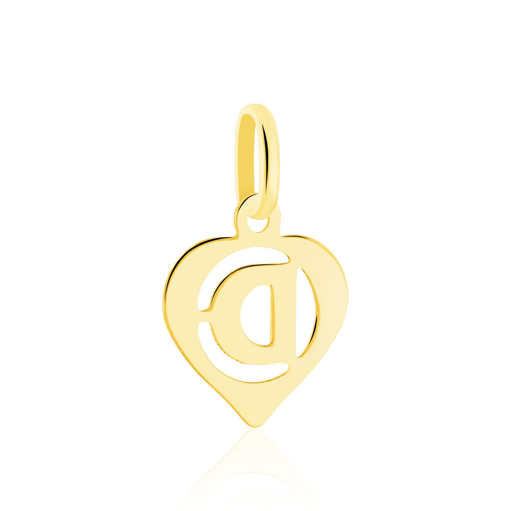 Pendentif Eudocie Coeur Lettre Or Jaune - Pendentifs Famille | Marc Orian