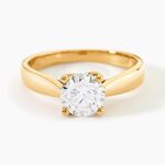 Bague Solitaire Vicoeuria Or Jaune Diamant Synth&eacute;tique - Solitaires Femme | Marc Orian