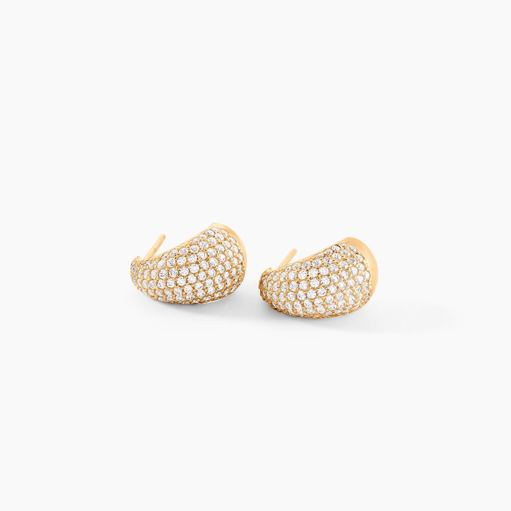 Cr&eacute;oles Shiny Bold Plaqu&eacute; Or Jaune Oxyde De Zirconium - Cr&eacute;oles Femme | Marc Orian