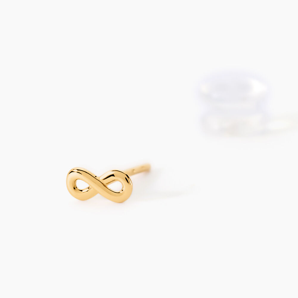 Boucles D'oreilles Puces Annie-francoise Infini Or Jaune - Puces Femme | Marc Orian