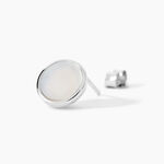 Boucles D'oreilles Puces Zealie Argent Blanc Nacre - Puces Femme | Marc Orian