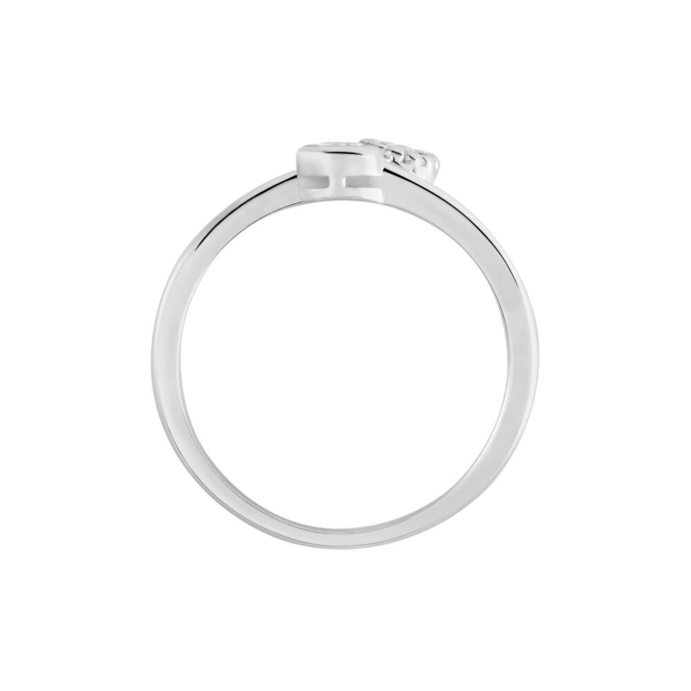 Bague Ajustable Mechte 1 Argent Blanc Oxyde De Zirconium - Bagues avec pierre Femme | Marc Orian