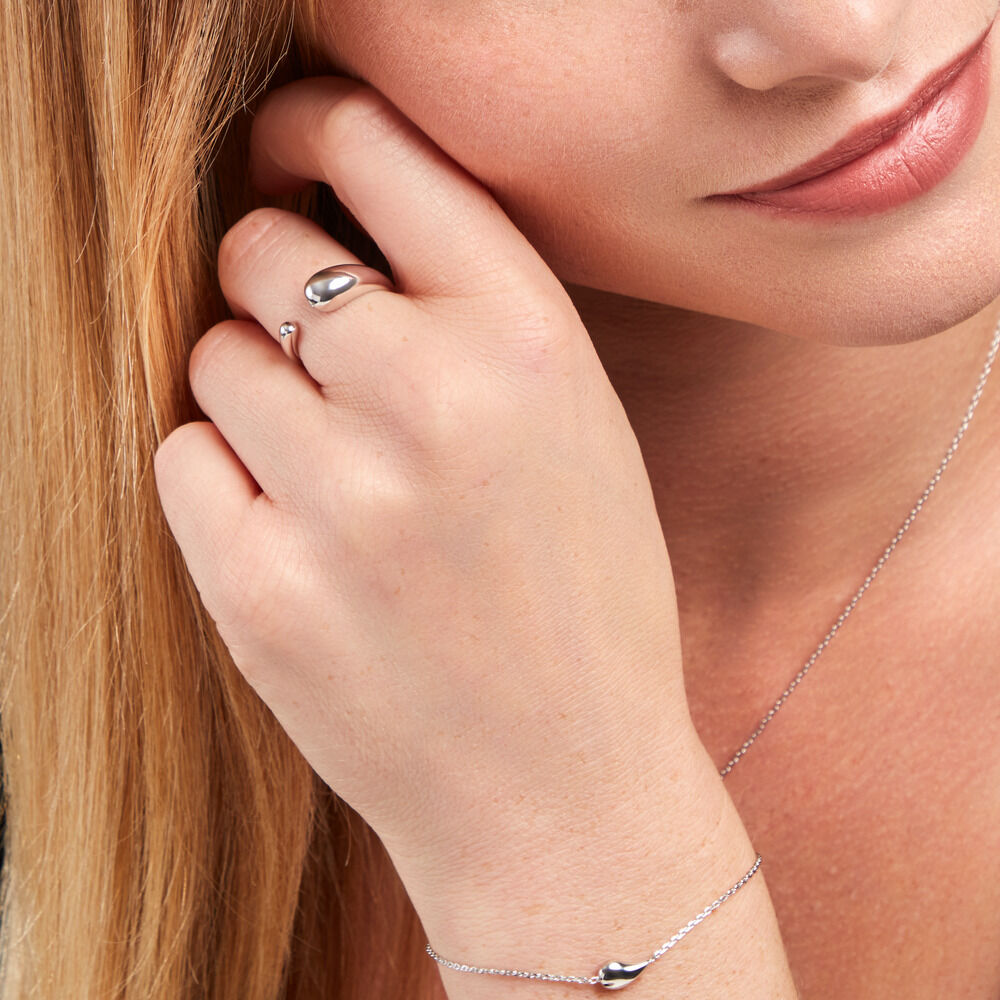 Bague Curve Argent Blanc - Bagues Femme | Marc Orian