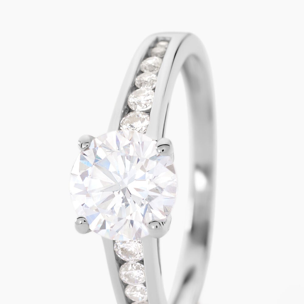 Bague Solitaire Tatjana Or Blanc Oxyde De Zirconium - Solitaires Femme | Marc Orian