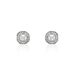 Boucles D'oreilles Puces Transmission Or Blanc Diamant - Puces Femme | Marc Orian