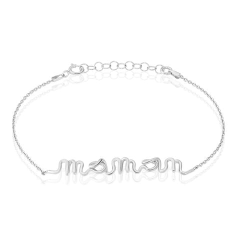 Bracelet Maman Argent Blanc - Bracelets fantaisie Femme | Marc Orian