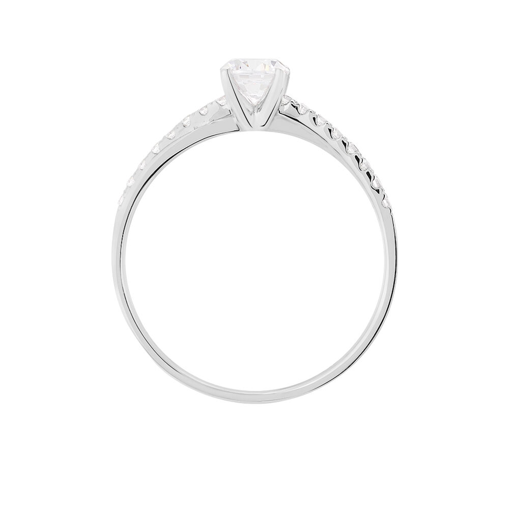 Bague Solitaire Kanel Or Blanc Oxyde De Zirconium - Solitaires Femme | Marc Orian