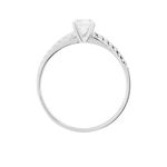 Bague Solitaire Kanel Or Blanc Oxyde De Zirconium - Solitaires Femme | Marc Orian