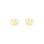 Boucles D'oreilles Puces Franny Fleur De Lotus Or Jaune - Puces Femme | Marc Orian