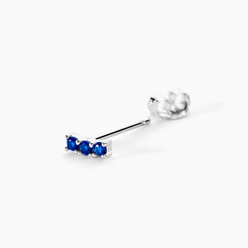 Boucles D'oreilles Puces Mai-ly Argent Blanc Spinelle - Nouveautés Femme | Marc Orian