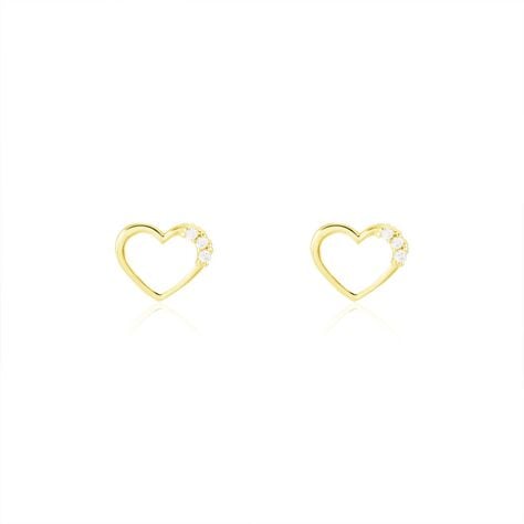 Boucles D'oreilles Puces Camomille Or Jaune Oxyde De Zirconium - Puces Enfant | Marc Orian