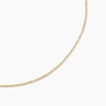 Chaine Igoa Maille Forcat Diamantee Argent Dor&eacute; A L'Or 750/1000 - Chaines Unisex | Marc Orian