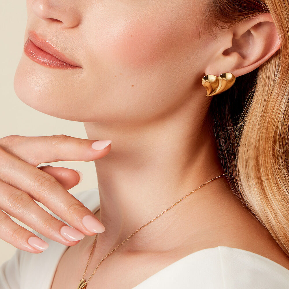 Boucles D'oreilles Puces Madlie Acier Jaune - Puces Femme | Marc Orian